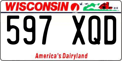 WI license plate 597XQD