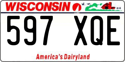 WI license plate 597XQE