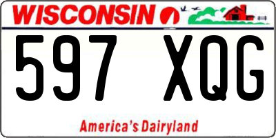 WI license plate 597XQG