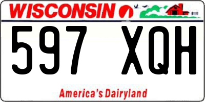 WI license plate 597XQH
