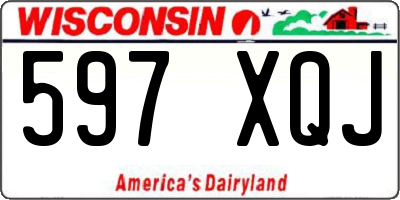 WI license plate 597XQJ