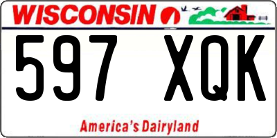 WI license plate 597XQK