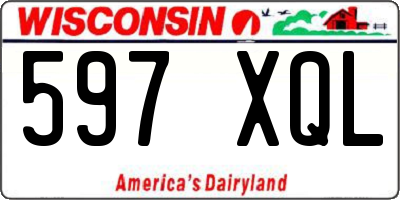 WI license plate 597XQL