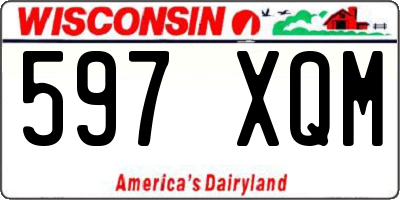 WI license plate 597XQM