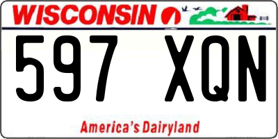 WI license plate 597XQN