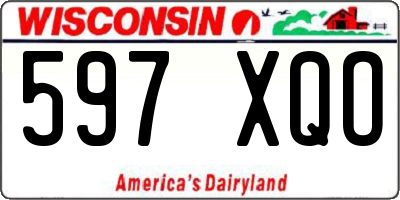 WI license plate 597XQO