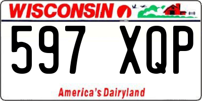WI license plate 597XQP
