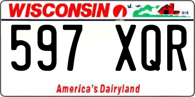 WI license plate 597XQR