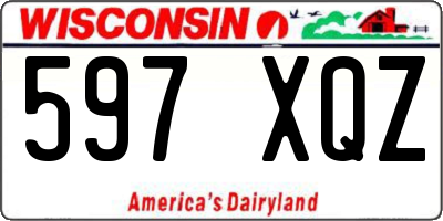 WI license plate 597XQZ