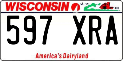 WI license plate 597XRA
