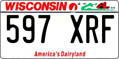 WI license plate 597XRF