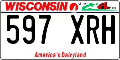 WI license plate 597XRH