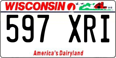 WI license plate 597XRI