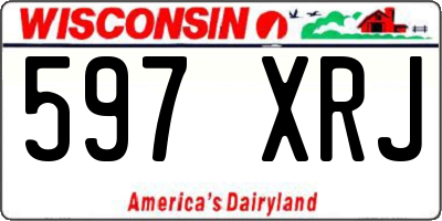 WI license plate 597XRJ
