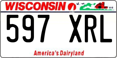 WI license plate 597XRL