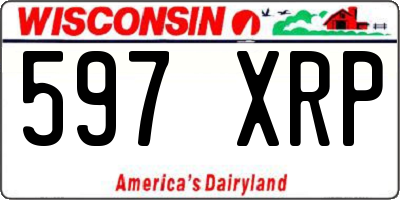 WI license plate 597XRP