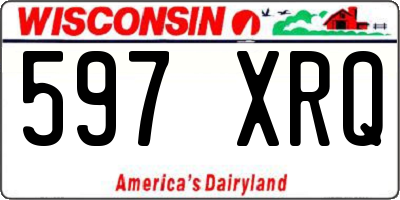 WI license plate 597XRQ