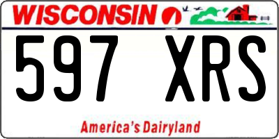 WI license plate 597XRS