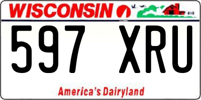 WI license plate 597XRU