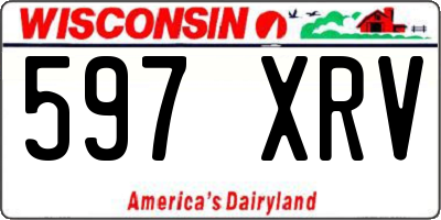 WI license plate 597XRV