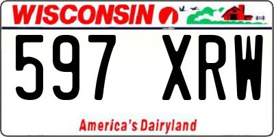 WI license plate 597XRW