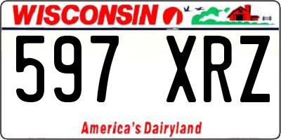 WI license plate 597XRZ