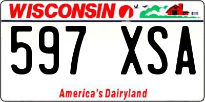 WI license plate 597XSA