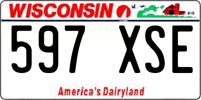 WI license plate 597XSE