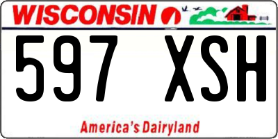 WI license plate 597XSH