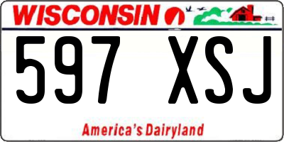 WI license plate 597XSJ