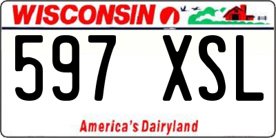 WI license plate 597XSL