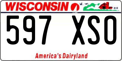 WI license plate 597XSO