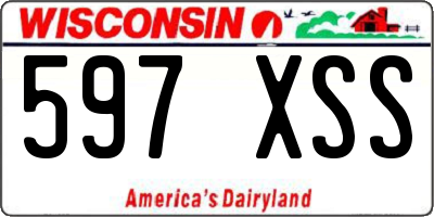 WI license plate 597XSS