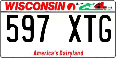 WI license plate 597XTG
