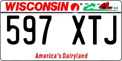 WI license plate 597XTJ