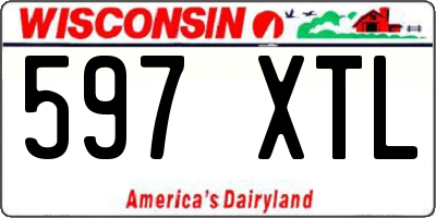 WI license plate 597XTL