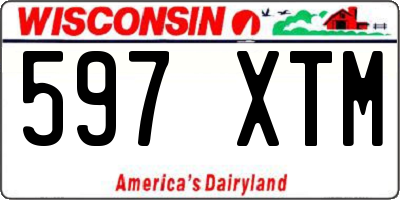 WI license plate 597XTM
