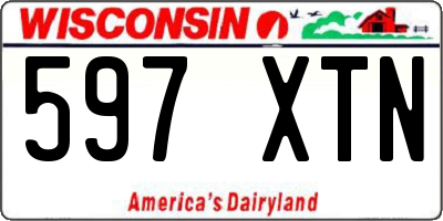 WI license plate 597XTN