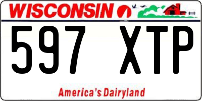 WI license plate 597XTP