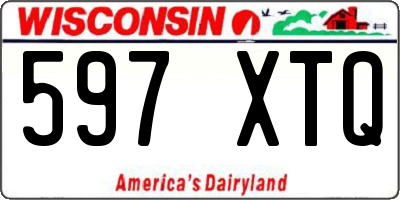 WI license plate 597XTQ