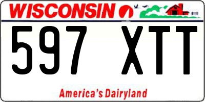 WI license plate 597XTT