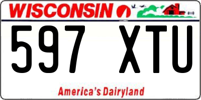 WI license plate 597XTU