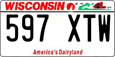 WI license plate 597XTW