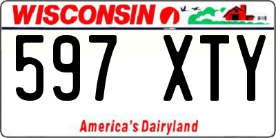 WI license plate 597XTY