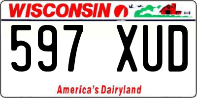 WI license plate 597XUD