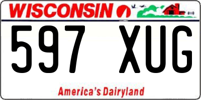 WI license plate 597XUG