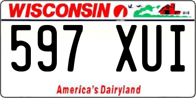 WI license plate 597XUI