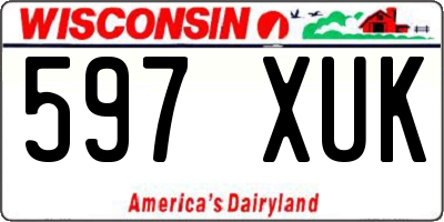 WI license plate 597XUK