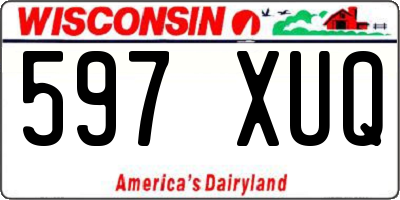 WI license plate 597XUQ