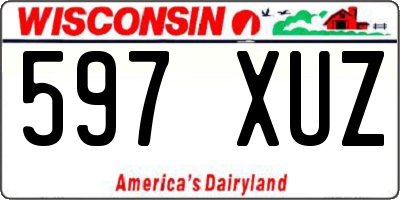 WI license plate 597XUZ